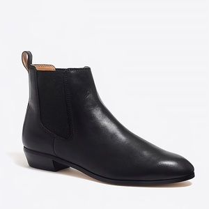 J.Crew Leather Chelsea Boots Black Booties 8